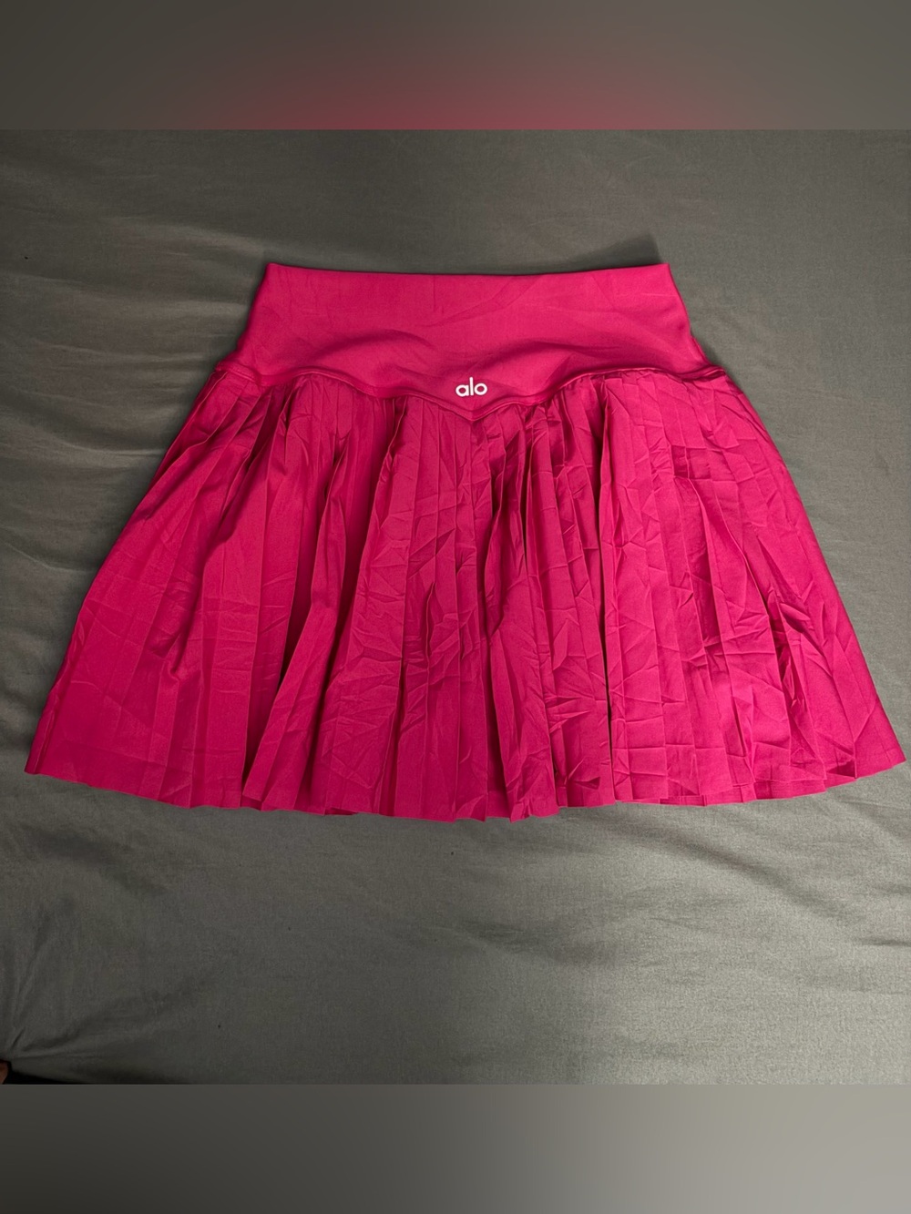 ALO Yoga Hot Pink Pleated Skater Skirt